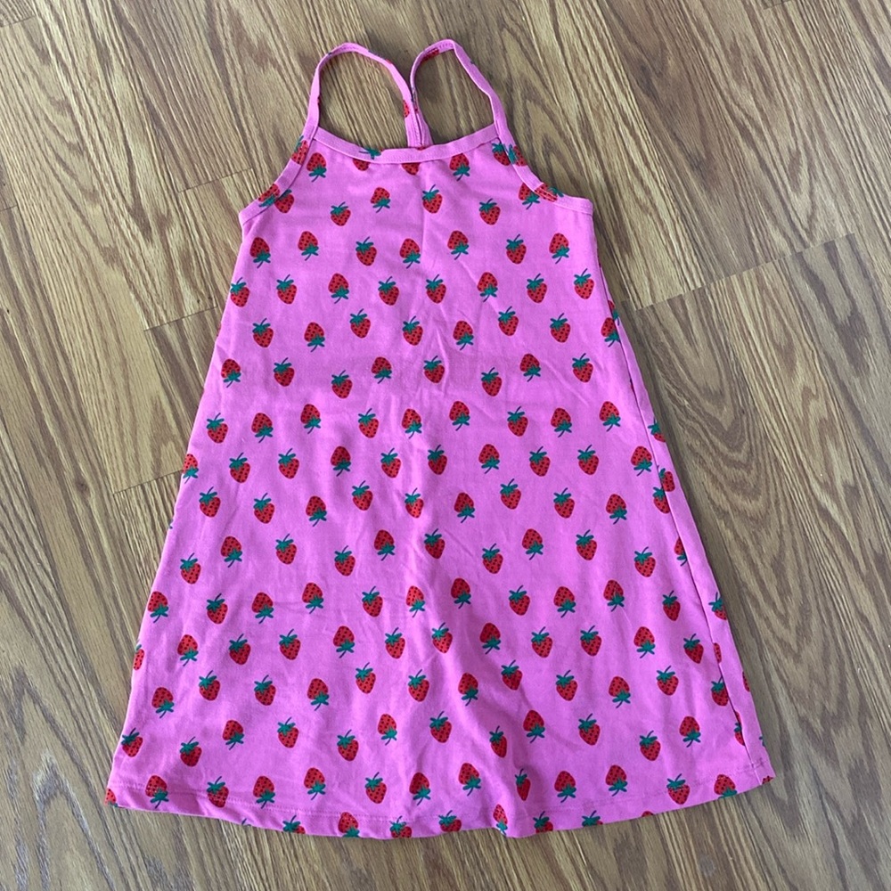 HANNA Andersson strawberry Dress with built in shorts